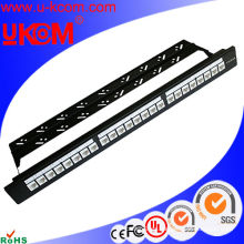 UTP RJ45 cat6 keystone jack panel de conexiones de 24 puertos